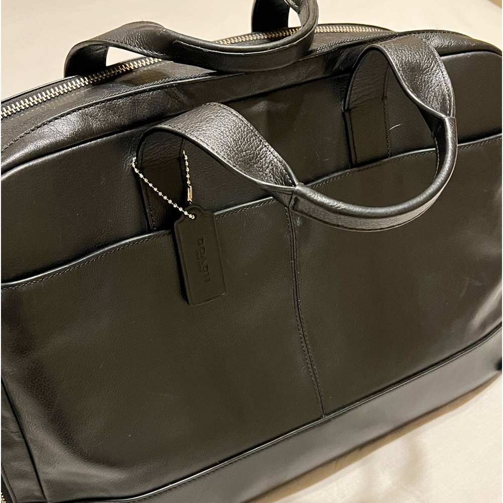 Coach executive brief case / black Leather